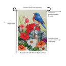 Watering Can Bird Suede Flag Garden