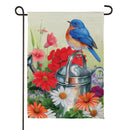 Watering Can Bird Suede Flag Garden