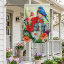 Watering Can Bird Suede Flag House
