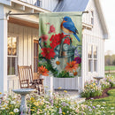 Watering Can Bird Suede Flag House