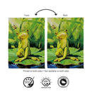 Frog Thinking Suede Flag House