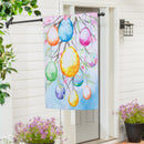 Bunny Blooms Egg Tree Suede House Flag
