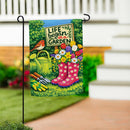 Life Began In A Garden Suede Flag Garden