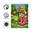 Life Began In A Garden Suede Flag Garden
