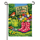 Life Began In A Garden Suede Flag Garden