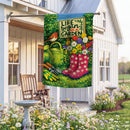 Life Began In A Garden Suede Flag House