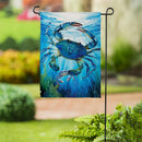 Crab Adventure Suede Flag Garden