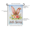 Hello Spring Rabbit Ears Suede Garden Flag Garden