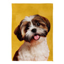 Pet Central Photo Dogs, Shih Tzu Suede House Flag