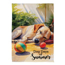 Dog Days Of Summer Suede Garden Flag