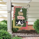 Hillside Pasture Stacked Animals Suede Flag Garden