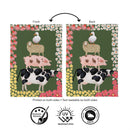 Hillside Pasture Stacked Animals Suede Flag Garden