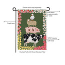 Hillside Pasture Stacked Animals Suede Flag Garden