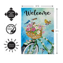 Birds & Bike Suede Flag House