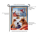 Winter Farmhouse Friends Suede Flag Garden