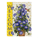 Morning Glories Hummingbird Suede Flag House