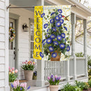 Morning Glories Hummingbird Suede Flag House