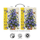Morning Glories Hummingbird Suede Flag House