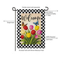 Tulip Garden Welcome Suede Flag Garden