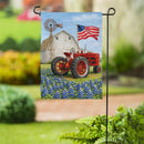 Homestead Tractor Suede Flag Garden