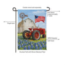 Homestead Tractor Suede Flag Garden
