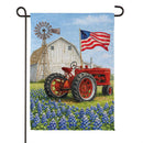 Homestead Tractor Suede Flag Garden