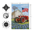 Homestead Tractor Suede Flag House