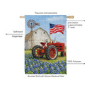 Homestead Tractor Suede Flag House