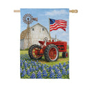 Homestead Tractor Suede Flag House