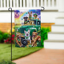St. Patrick Dogs & Truck Suede Flag Garden