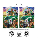 St. Patrick Dogs & Truck Suede Flag Garden