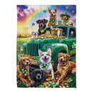 St. Patrick Dogs & Truck Suede Flag House