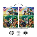 St. Patrick Dogs & Truck Suede Flag House