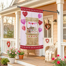 Doggy Love Booth Suede Flag House