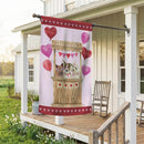 Doggy Love Booth Suede Flag House