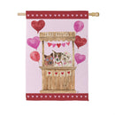 Doggy Love Booth Suede Flag House