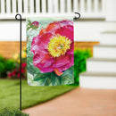 Pink Peony Suede Flag Garden