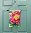 Pink Peony Suede Flag Garden