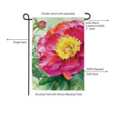 Pink Peony Suede Flag Garden