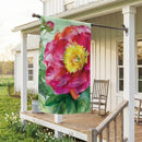 Pink Peony Suede Flag House