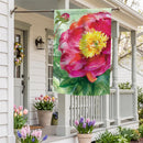 Pink Peony Suede Flag House