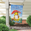 Rainy Days Gnome Suede Garden Flag Garden