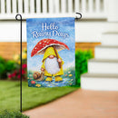 Rainy Days Gnome Suede Garden Flag Garden
