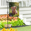 Sunlit Meadow Piglet Suede Flag Garden
