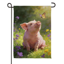 Sunlit Meadow Piglet Suede Flag Garden