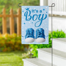 It's a Boy Blue Suede Garden Flag