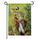 Wildlife Greeting Suede Flag Garden
