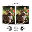Curious Bunny Suede Flag Garden