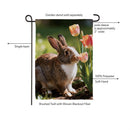 Curious Bunny Suede Flag Garden