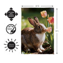 Curious Bunny Suede Flag House